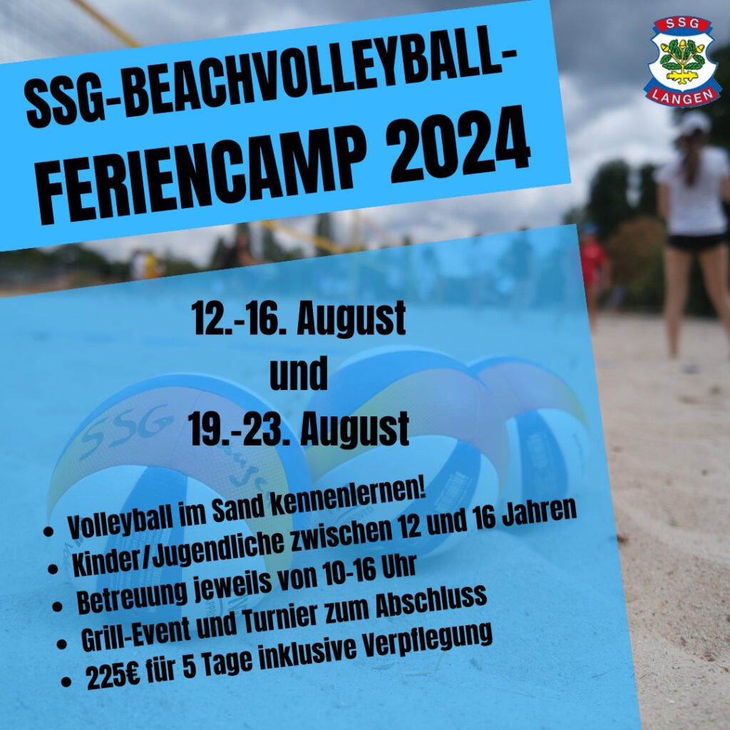 Plakat Beachvolleyball-Sommercamp