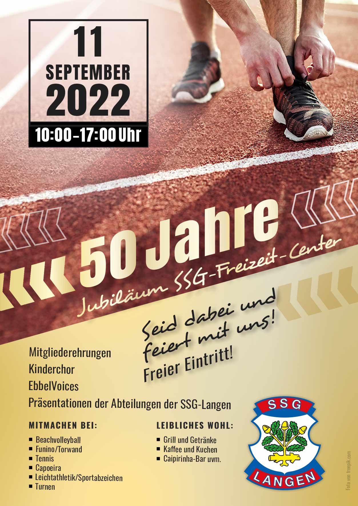 Plakat 50 Jahre SSG-Freizeit-Center